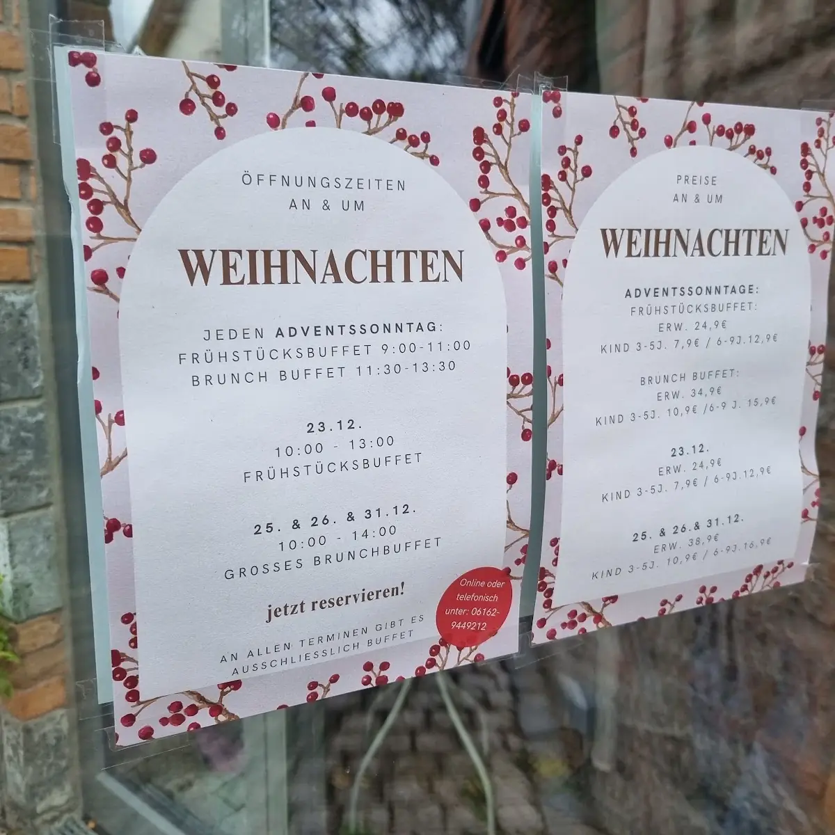 Speisekarte, fachwerk. Café & Restaurant