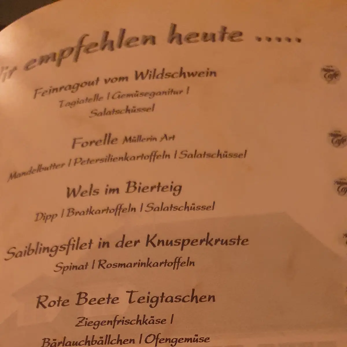 Speisekarte photo 1