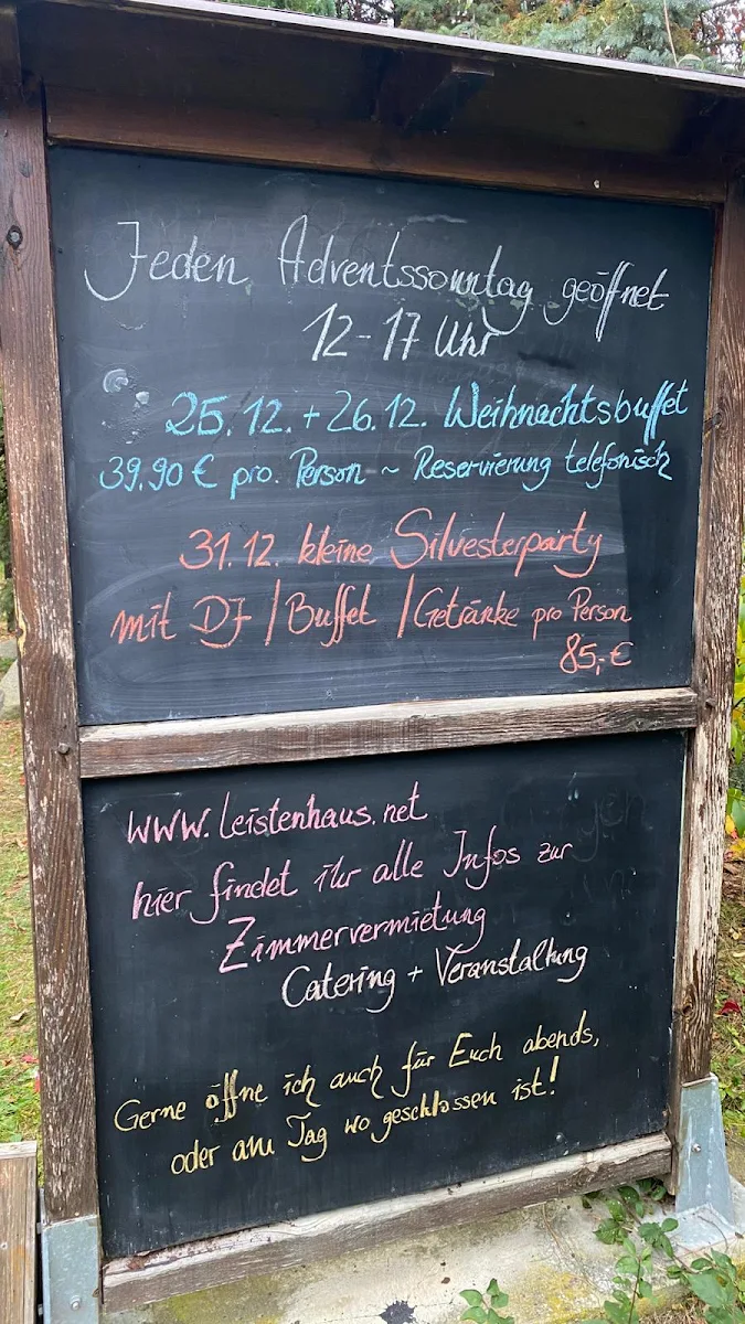 Speisekarte, Leistenhaus am See