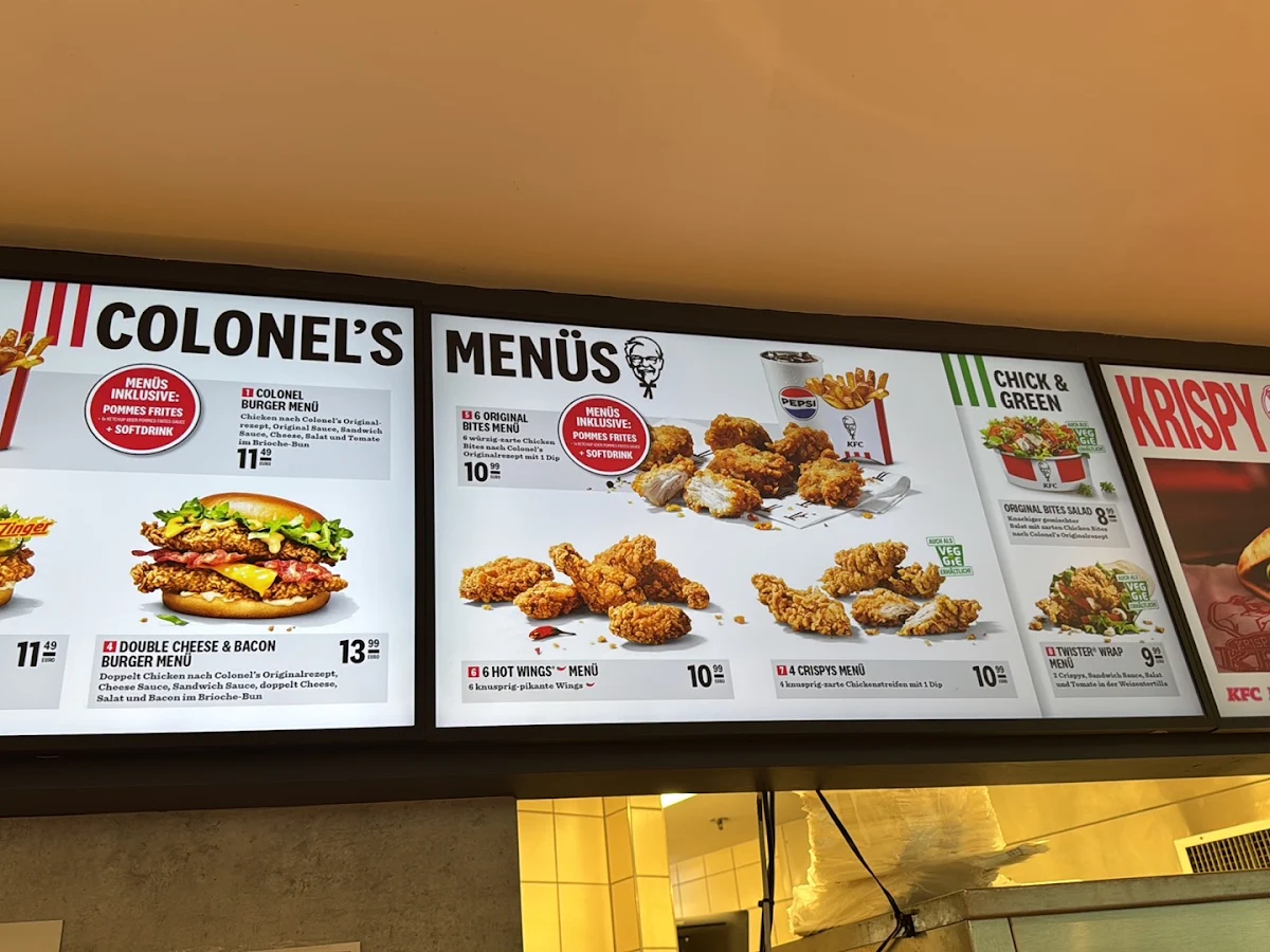 Speisekarte, Kentucky Fried Chicken