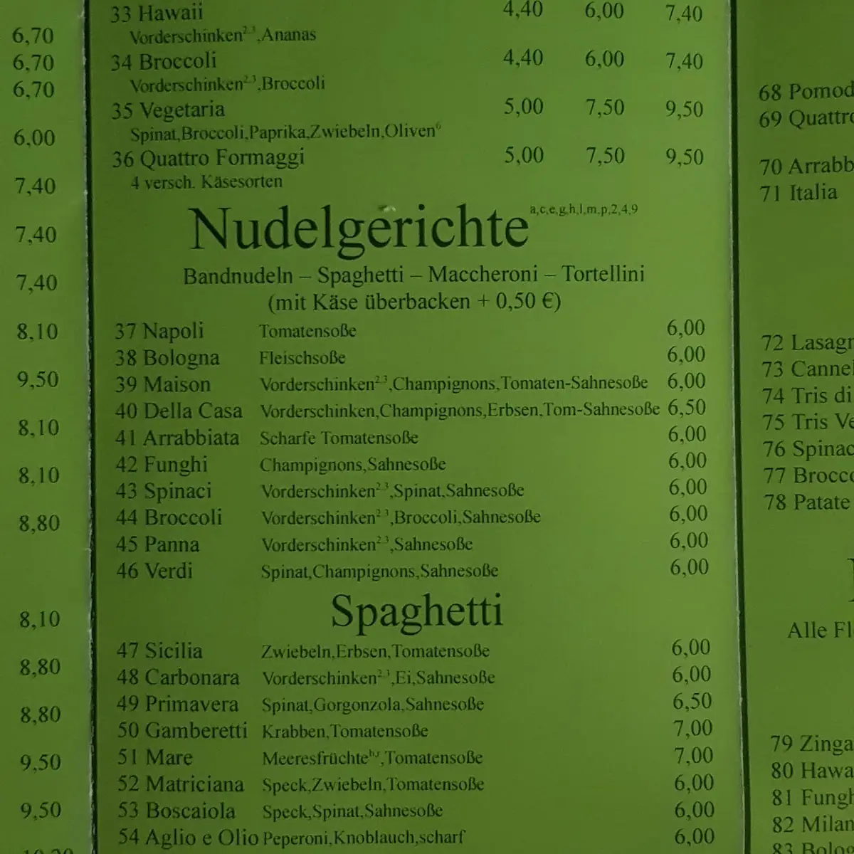 Speisekarte photo 2