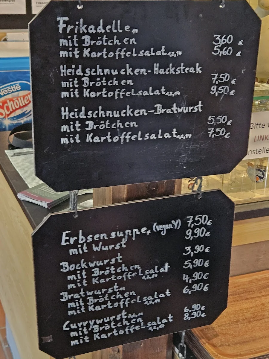 Speisekarte, Milchhalle Wilsede