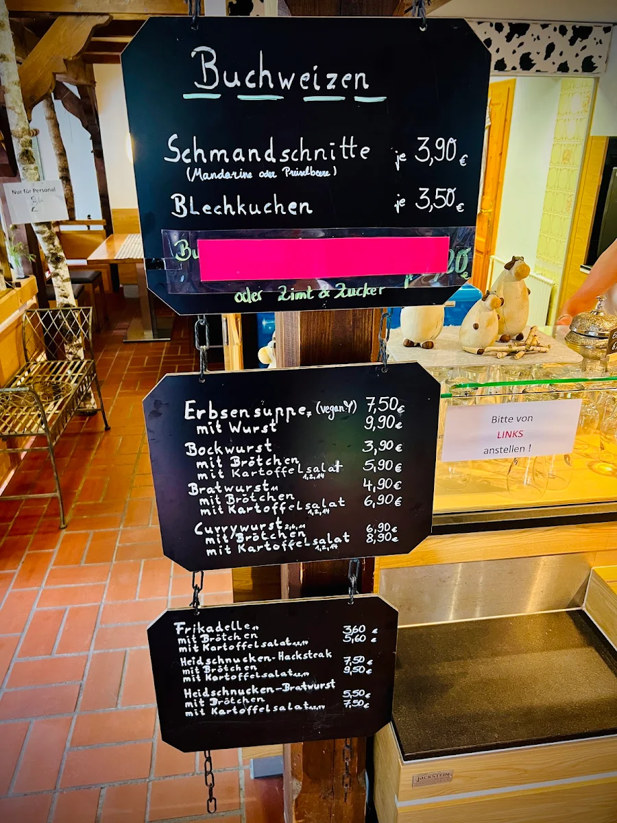 Speisekarte, Milchhalle Wilsede