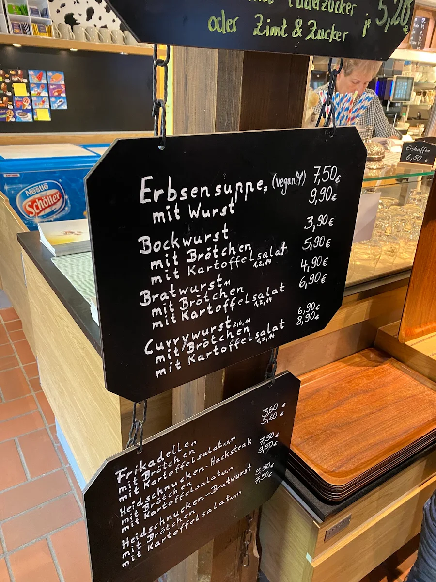 Speisekarte, Milchhalle Wilsede