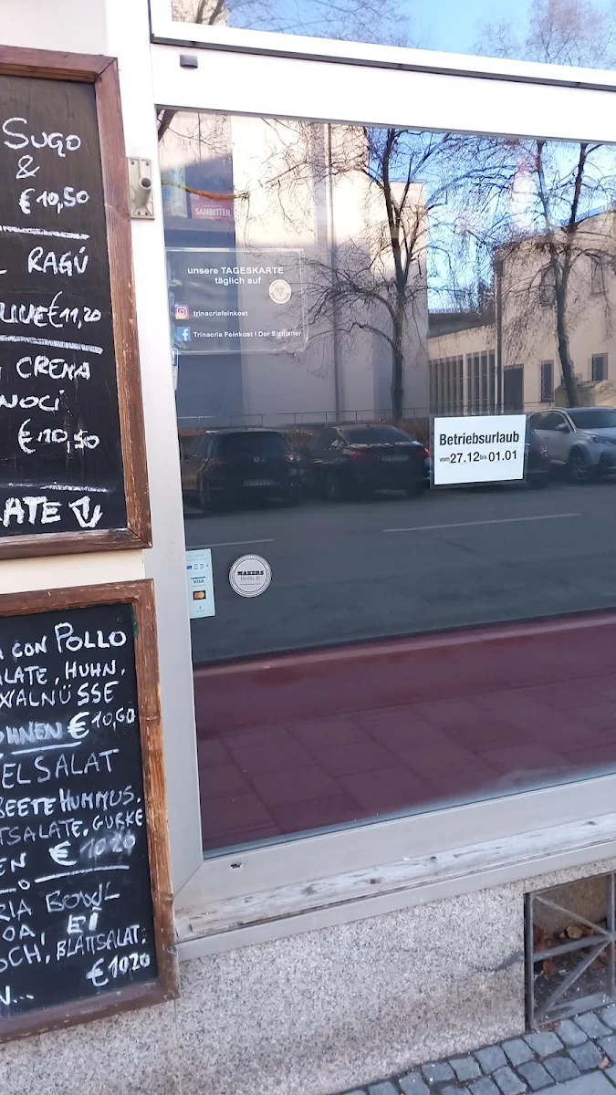 Speisekarte, Der Sizilianer Trinacria