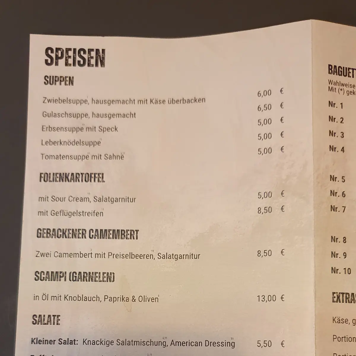 Speisekarte photo 2