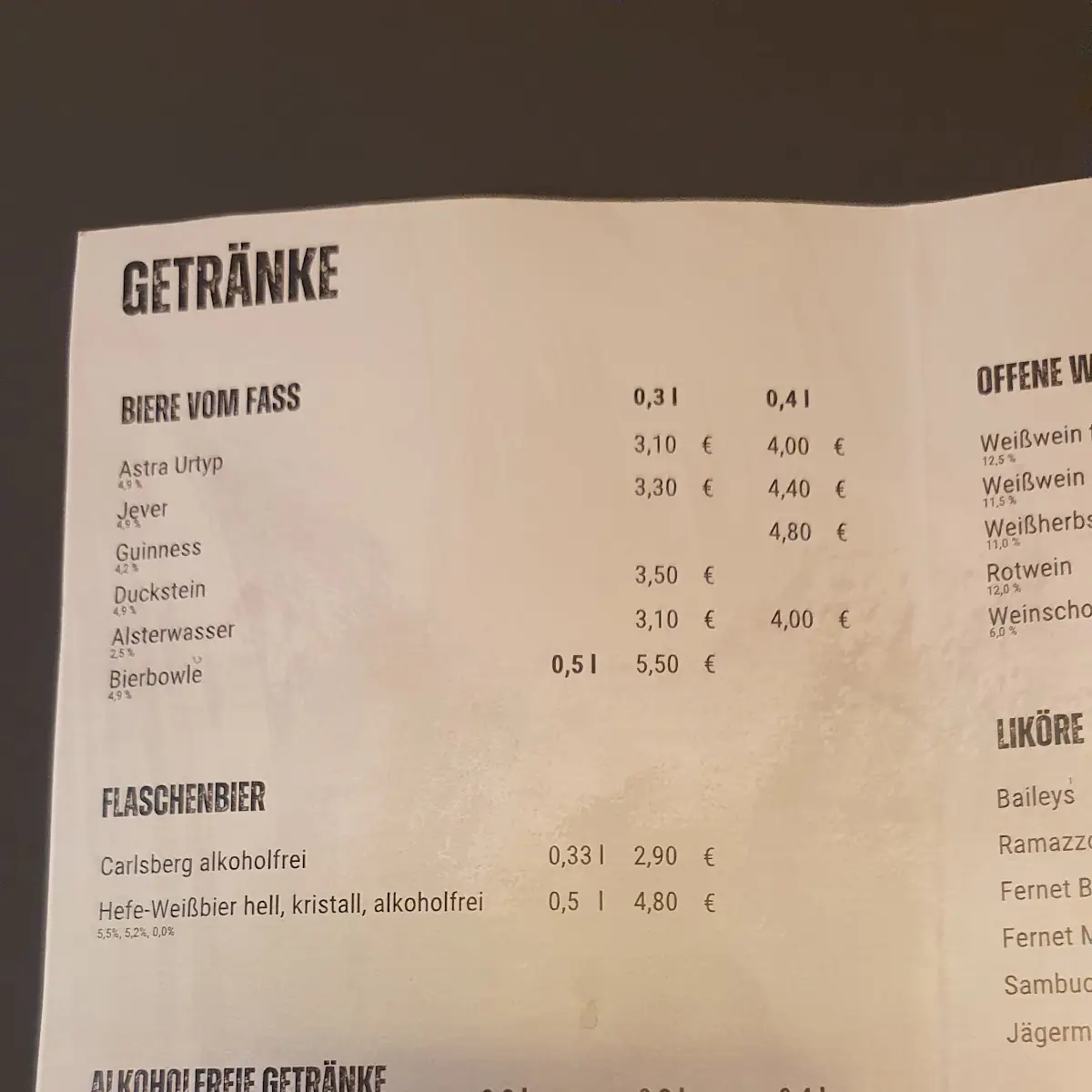 Speisekarte photo 3
