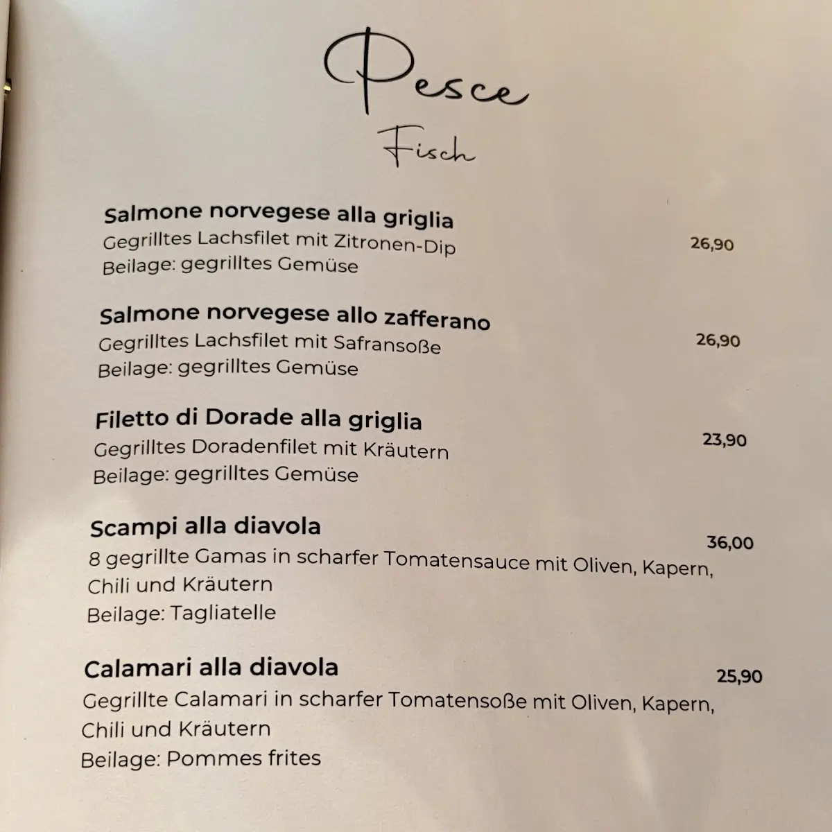 Speisekarte photo 1