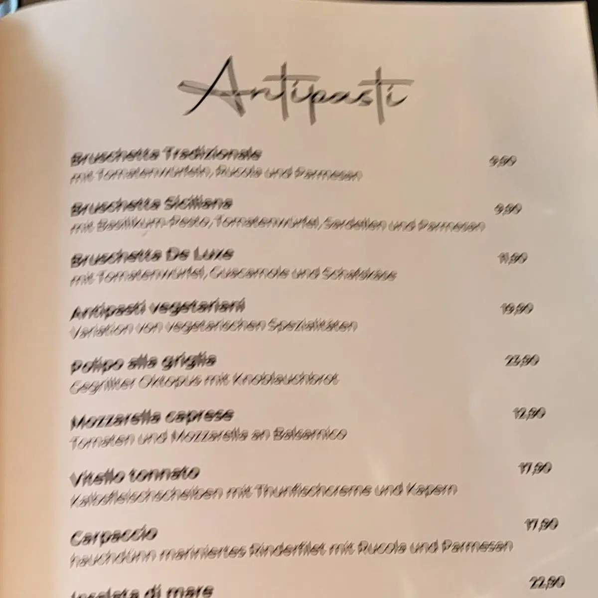 Speisekarte photo 2