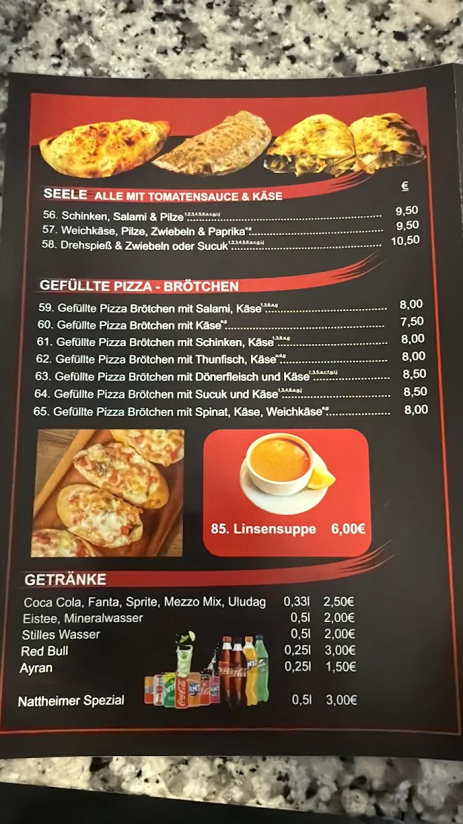 Speisekarte, Ali Baba Herbrechtingen