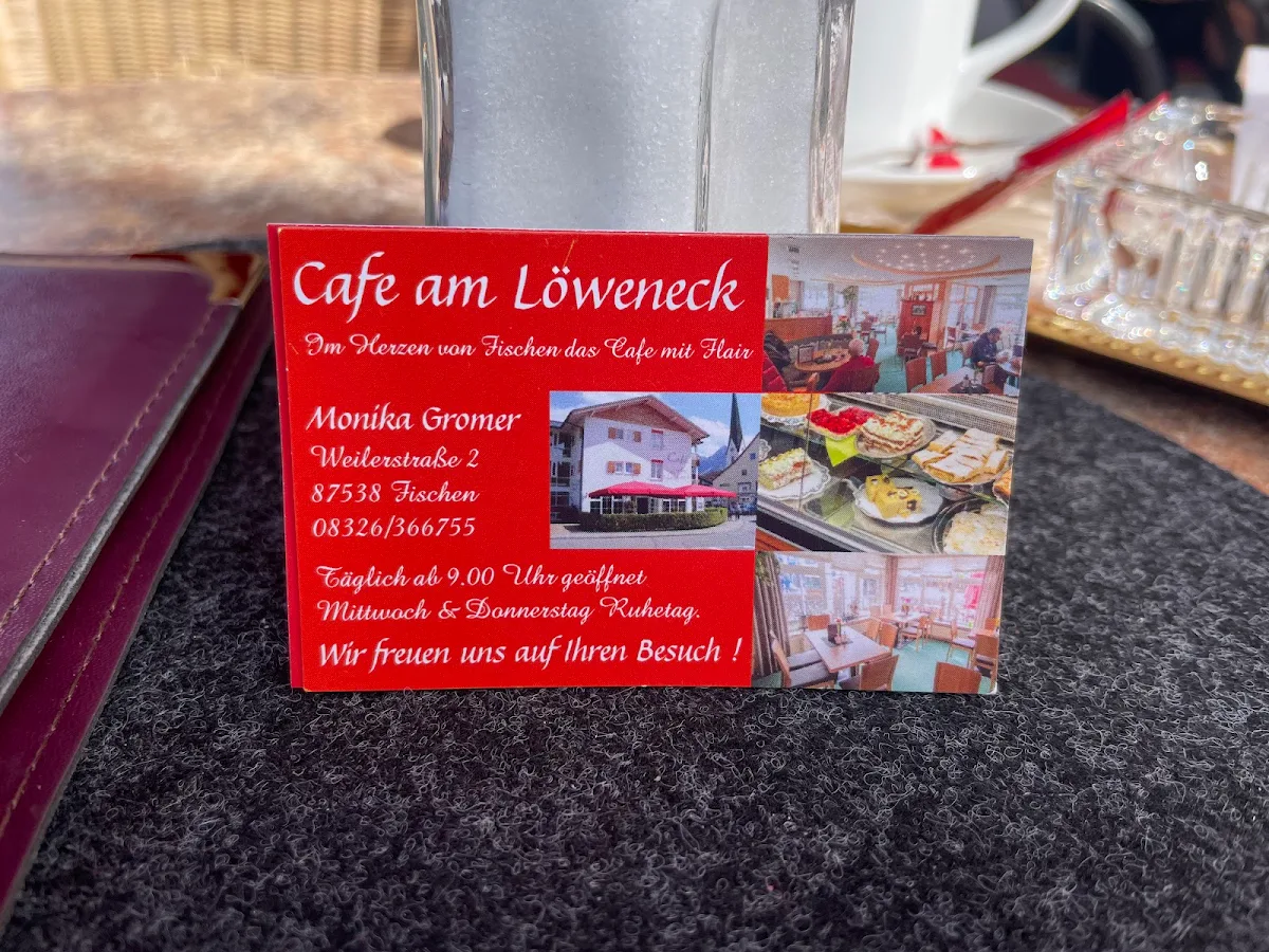 Speisekarte, Café am Löweneck