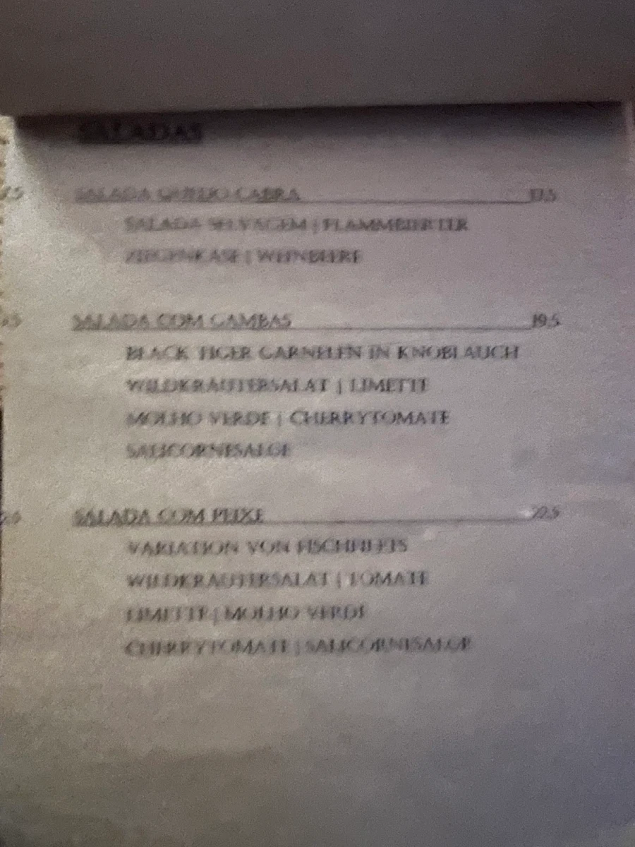 Speisekarte, Piri Piri Hamburg