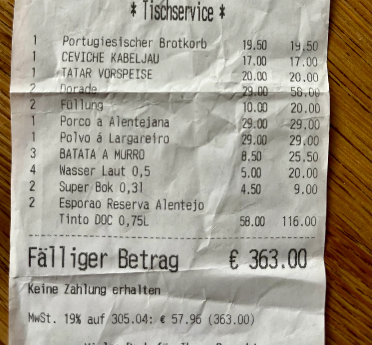 Speisekarte, Piri Piri Hamburg