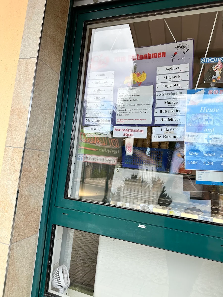 Speisekarte, Eiscafé und Bar Di Lago