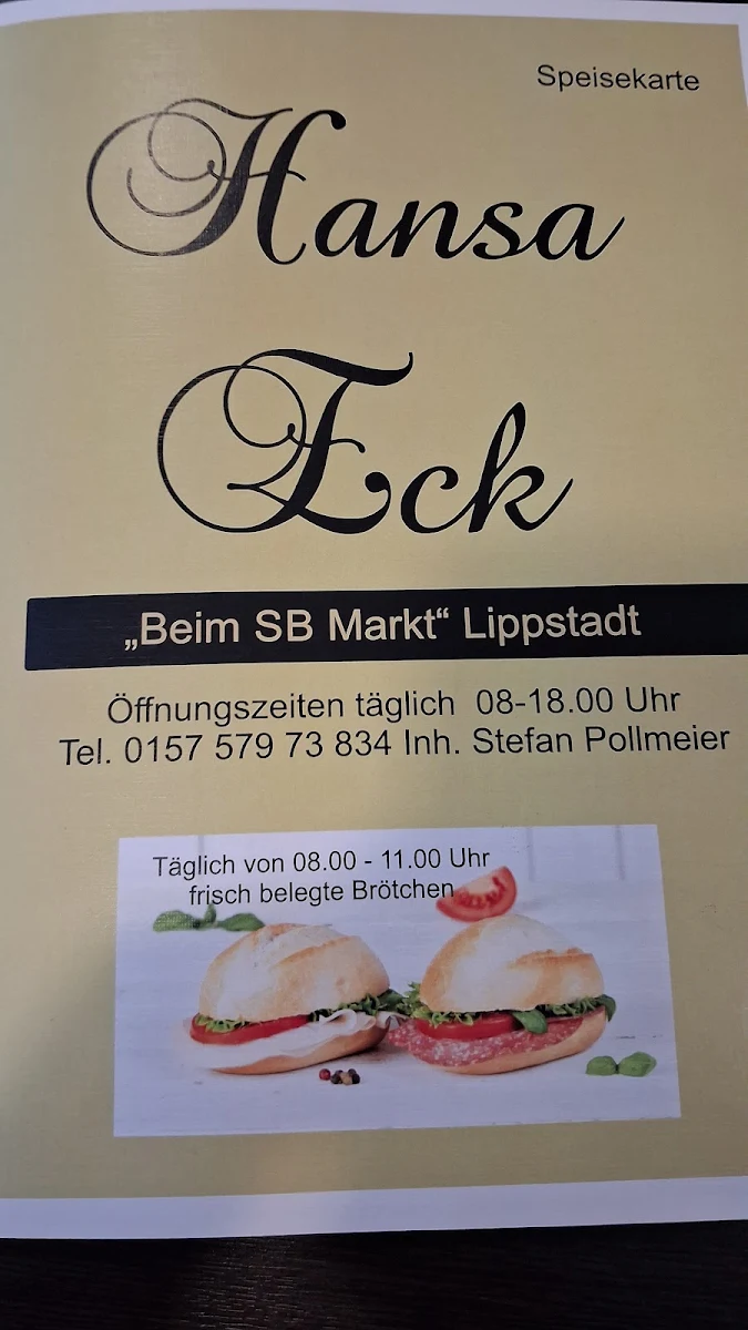 Speisekarte, Hanse Eck