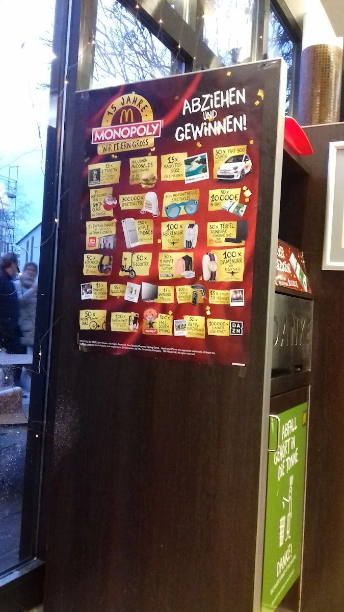 Speisekarte, McDonald's