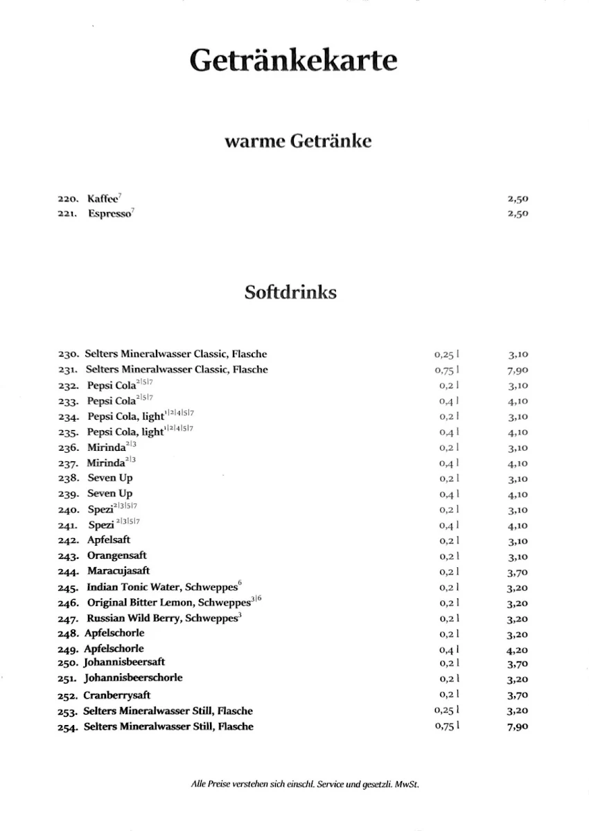 Speisekarte photo 2