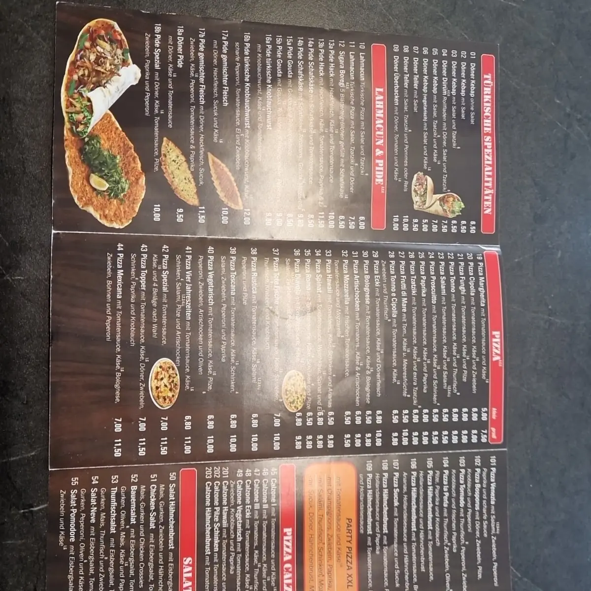 Speisekarte, Eckis Döner Kebap Imbiss