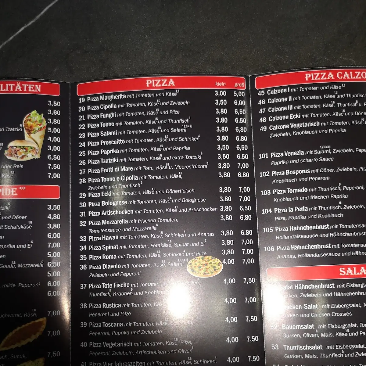 Speisekarte, Eckis Döner Kebap Imbiss