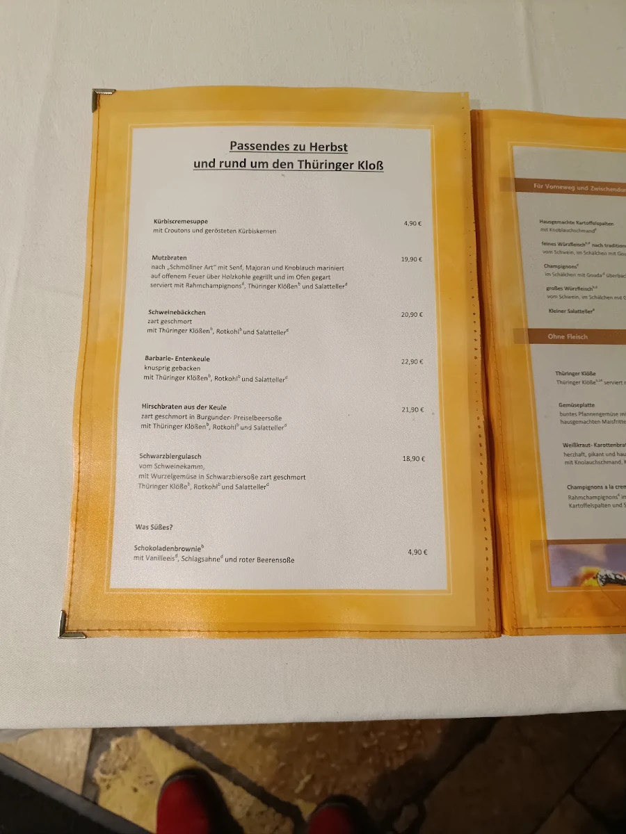 Speisekarte, Restaurant Gemeinschaftshaus "G-Haus"
