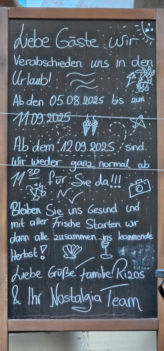 Speisekarte, NOSTALGIA