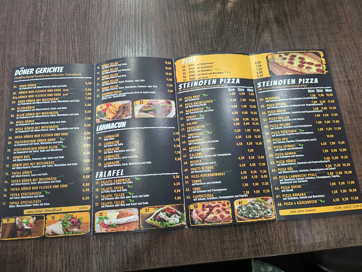 Speisekarte, Gül Döner Pizza Haus 1 Lambrecht(Pfalz)