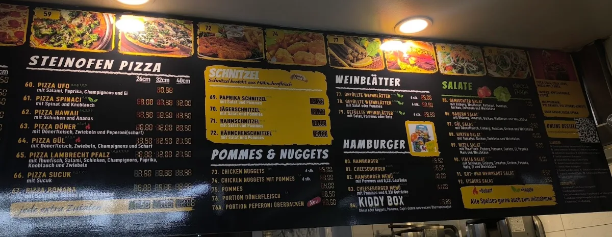 Speisekarte, Gül Döner Pizza Haus 1 Lambrecht(Pfalz)