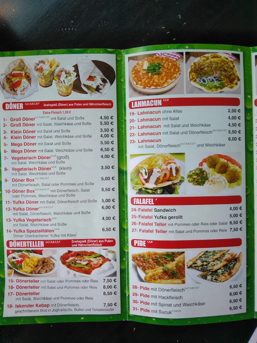 Speisekarte, Gül Döner Pizza Haus 1 Lambrecht(Pfalz)