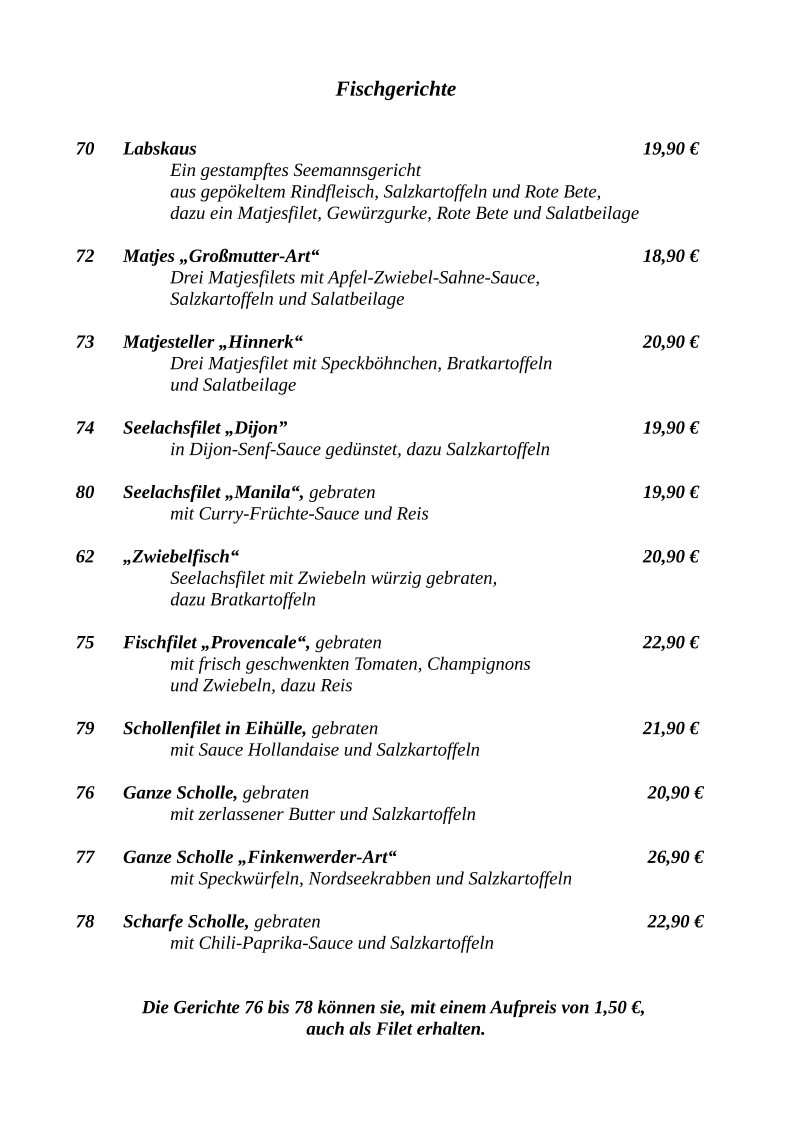 Speisekarte photo 6