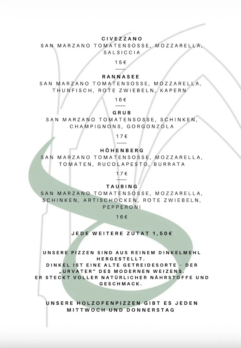 Speisekarte, Restaurant Denkmahl