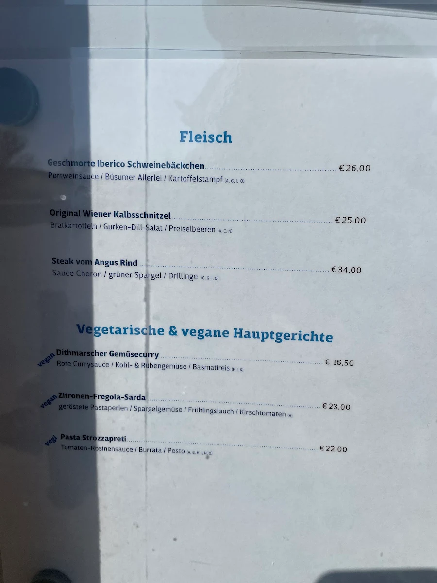 Speisekarte, Deichperle
