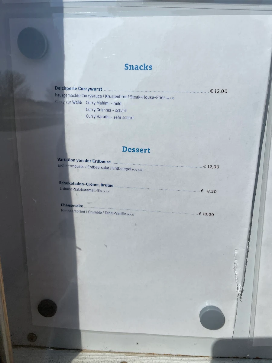 Speisekarte, Deichperle