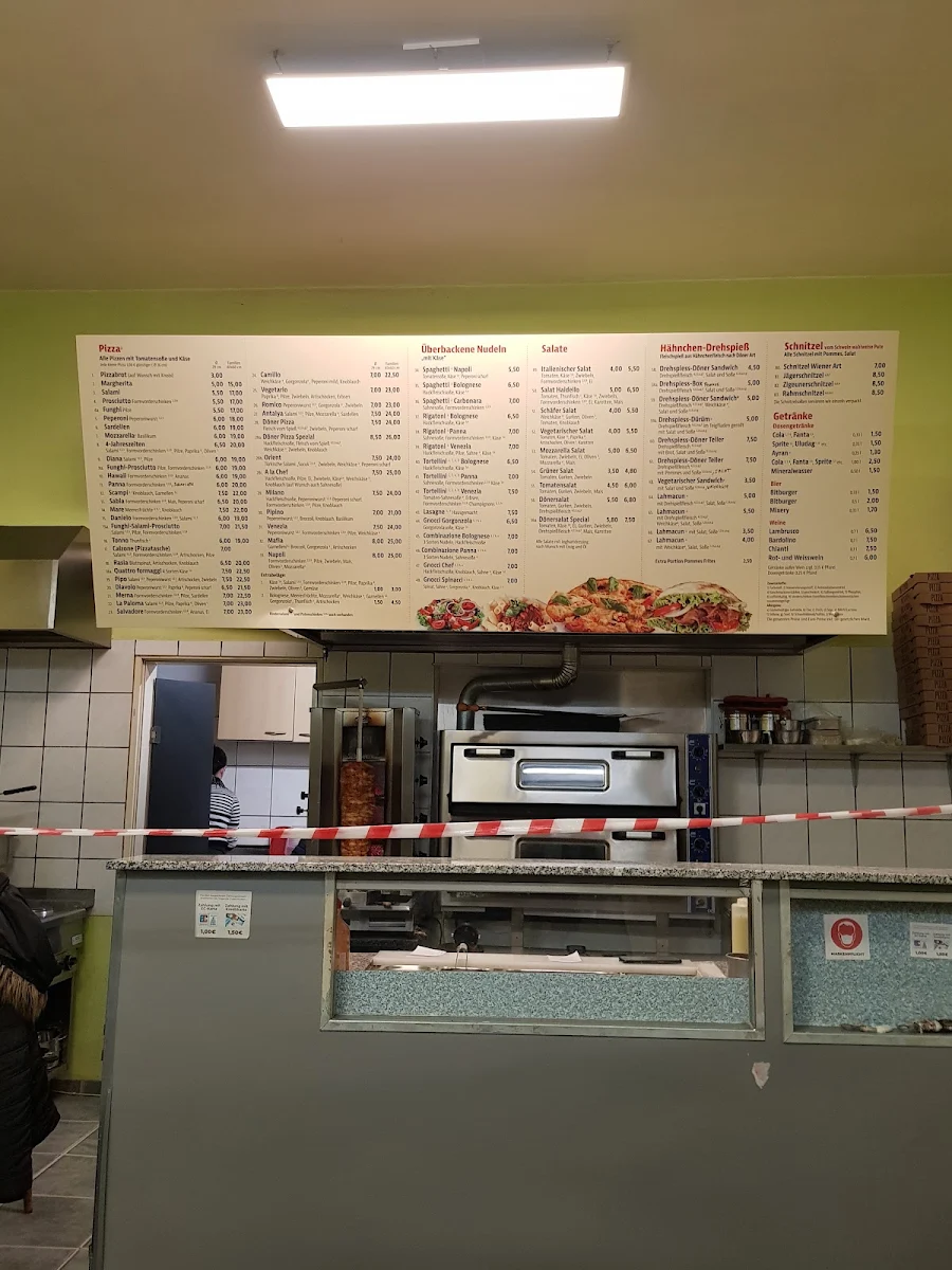 Speisekarte, Pizzeria Venezia