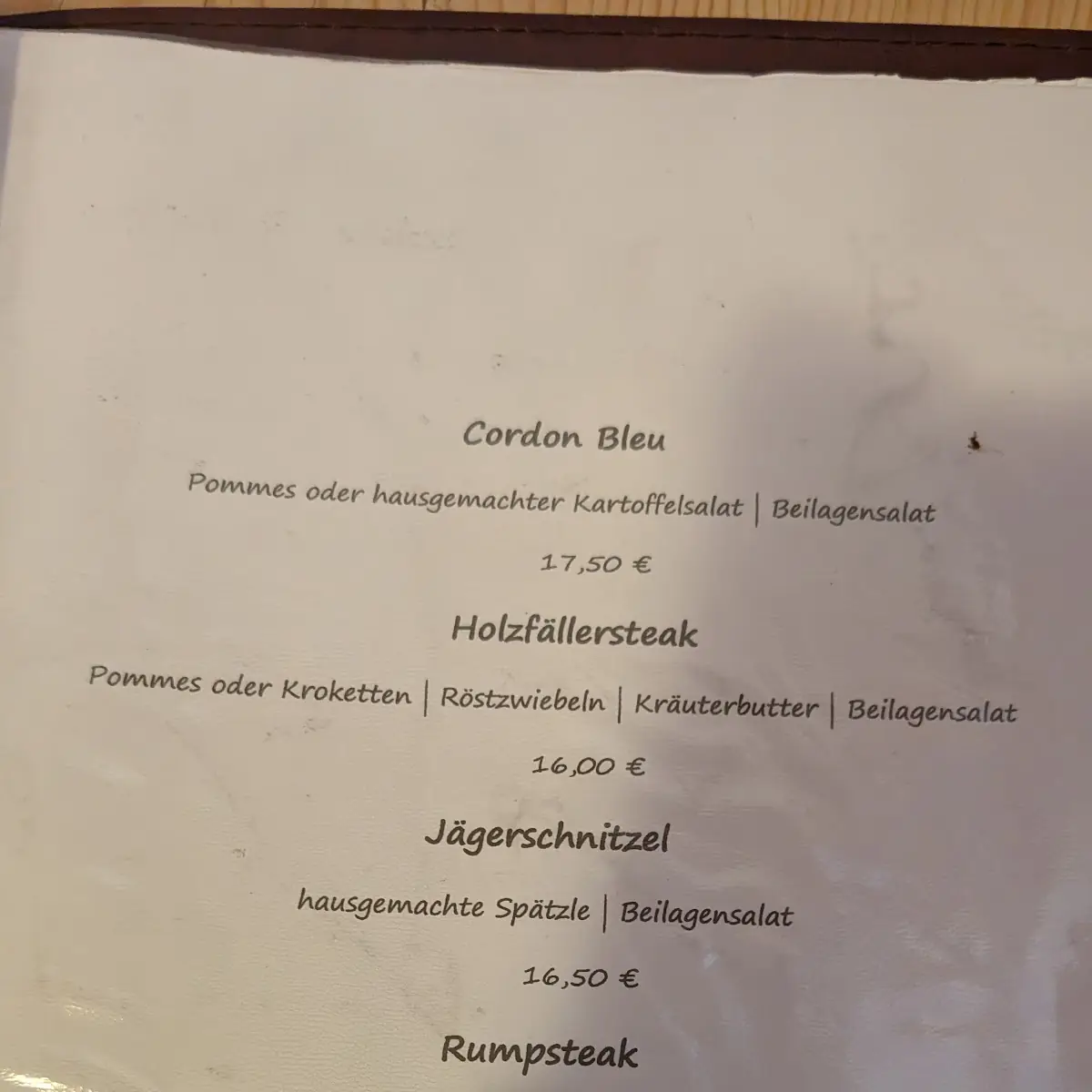 Speisekarte photo 2