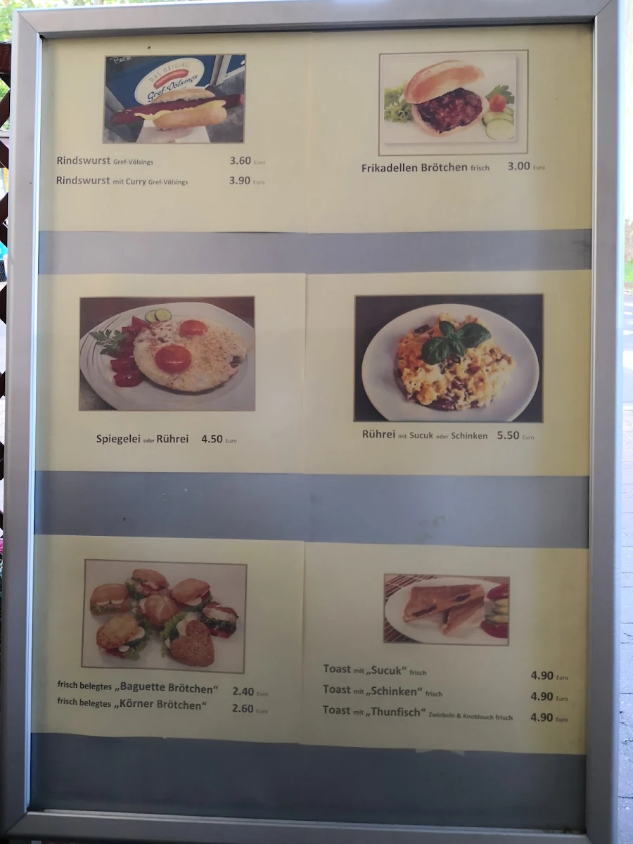 Speisekarte, Firat's Backstube & Stehcafé