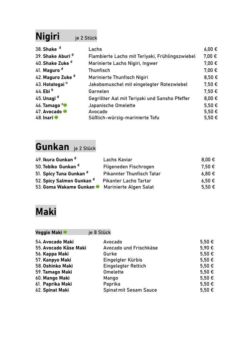 Speisekarte photo 4