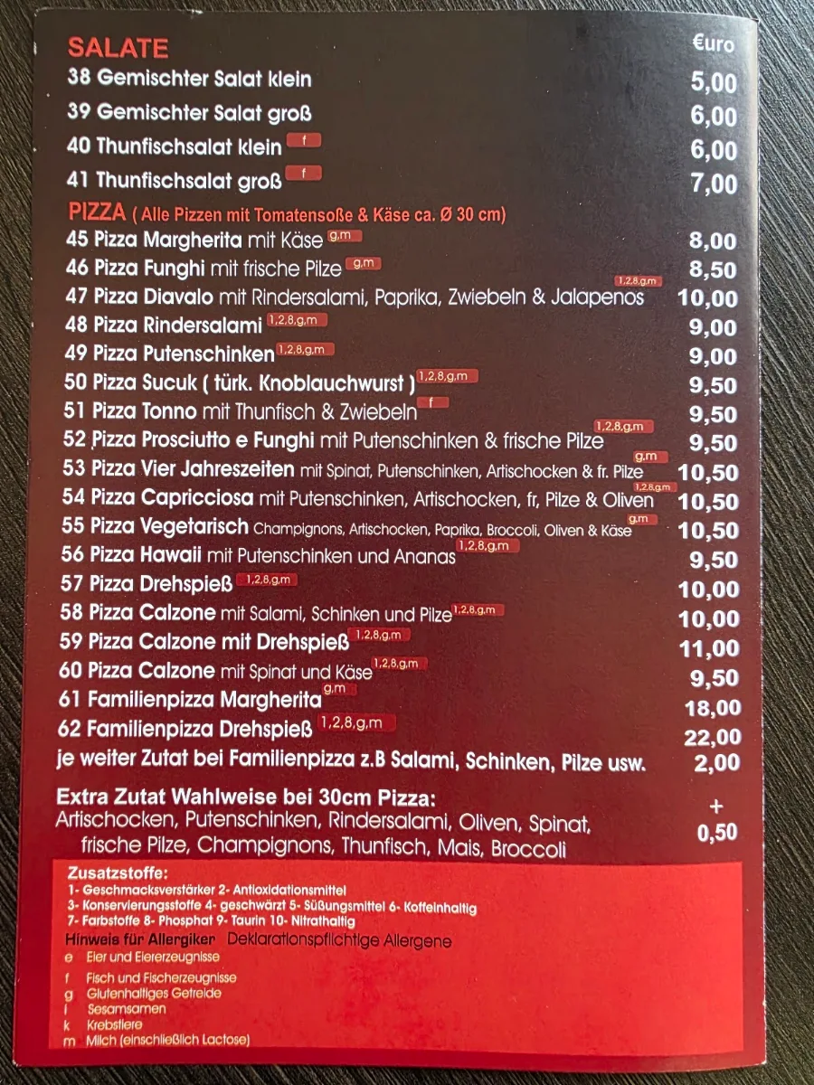 Speisekarte photo 2
