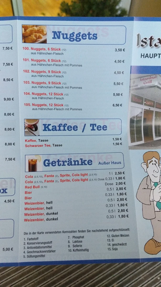 Speisekarte, Istanbul Grill