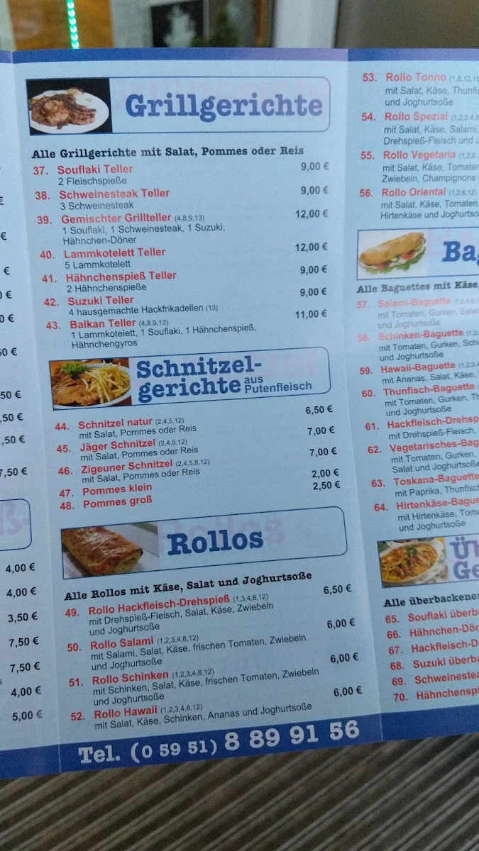 Speisekarte, Istanbul Grill