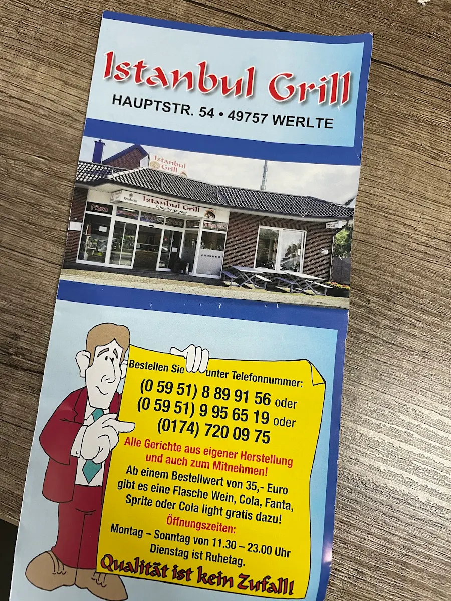 Speisekarte, Istanbul Grill