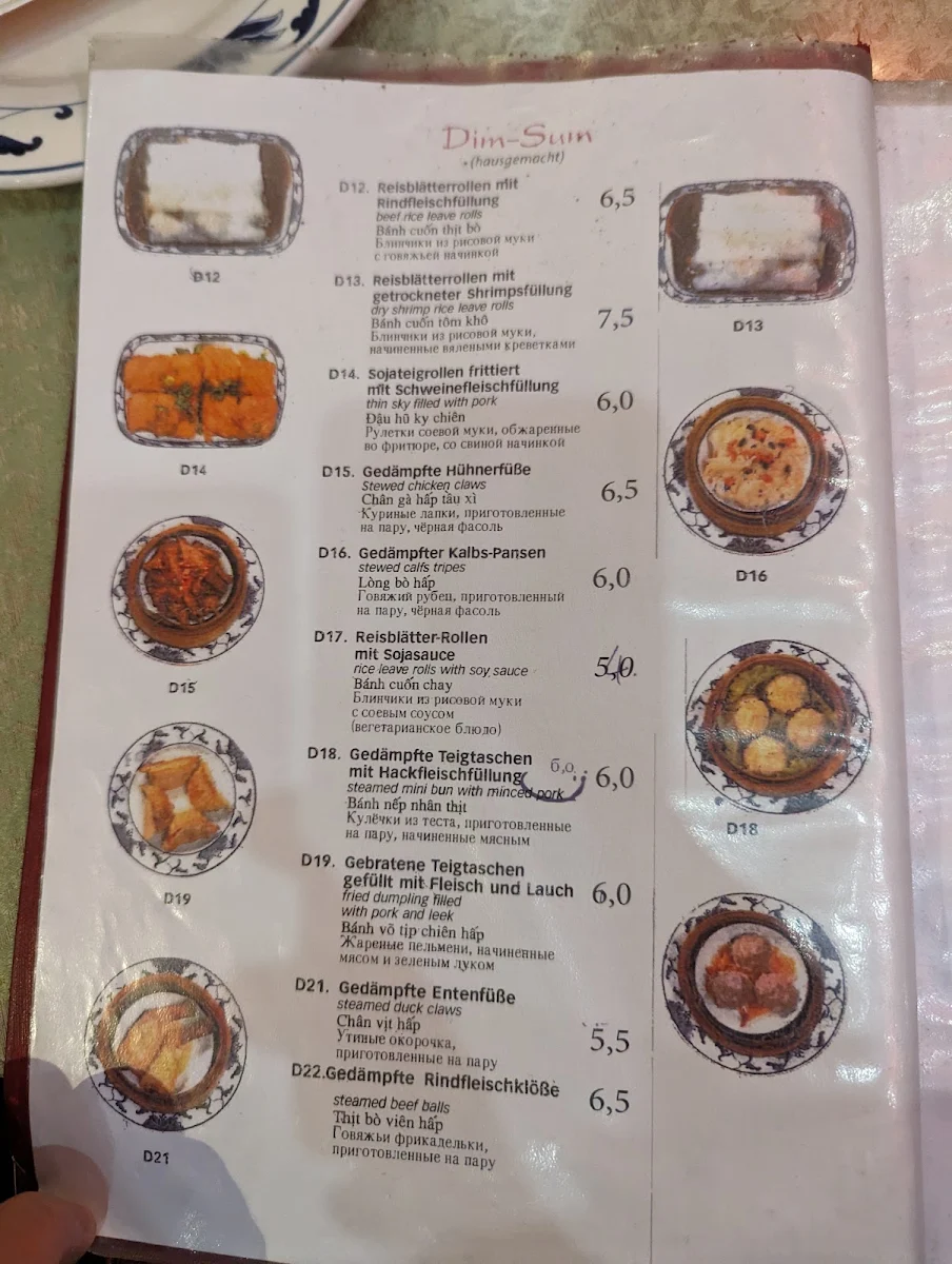 Speisekarte, Aroma
