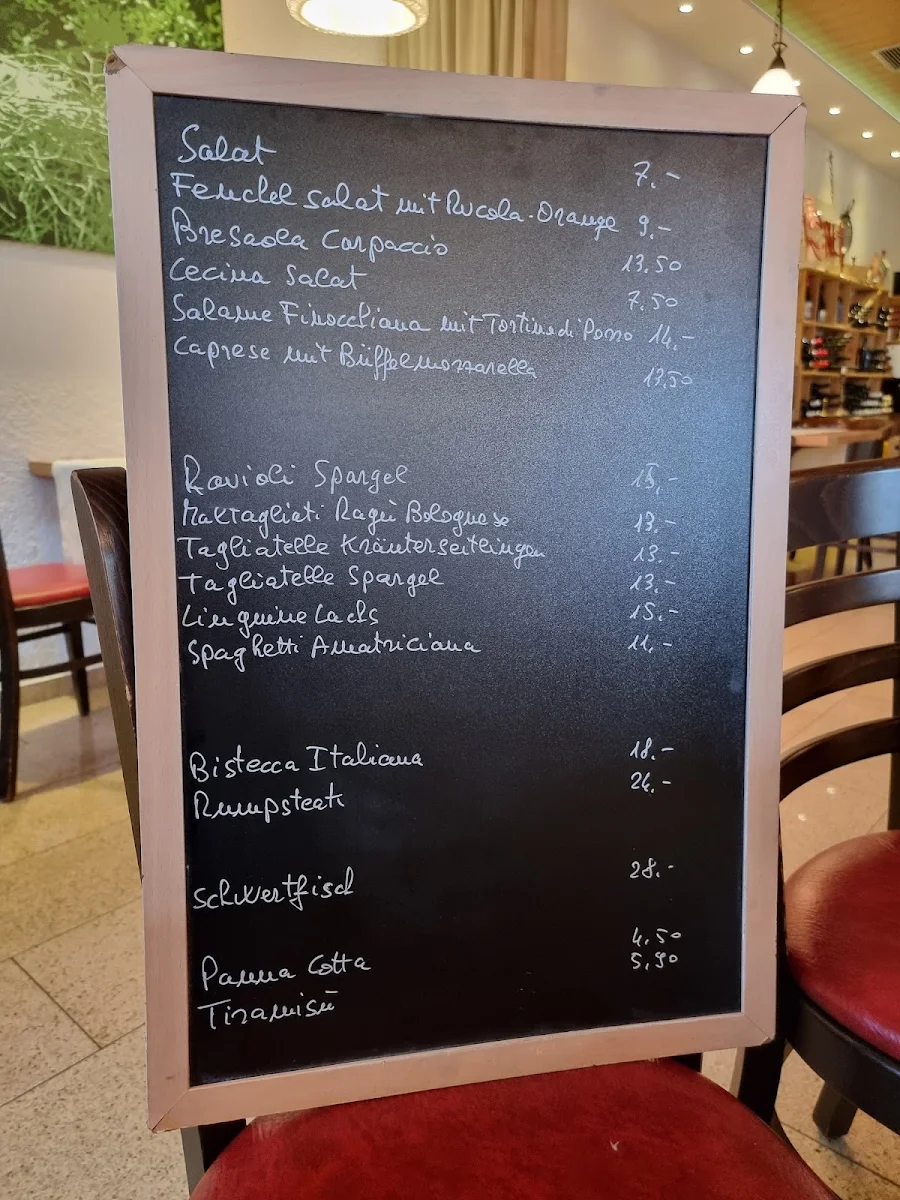 Speisekarte, Gaststätte OSTERIA Carlin Contrario
