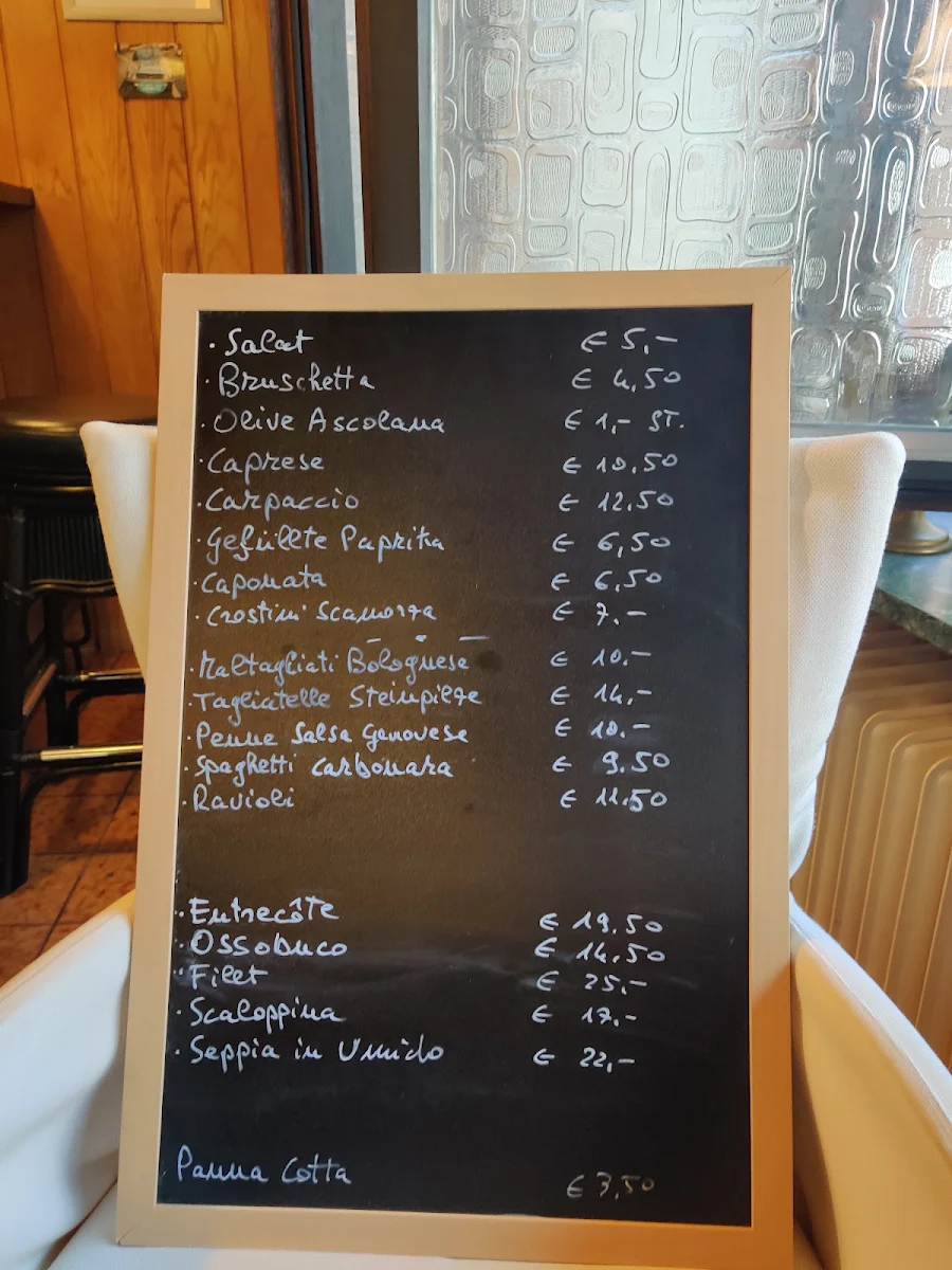 Speisekarte, Gaststätte OSTERIA Carlin Contrario