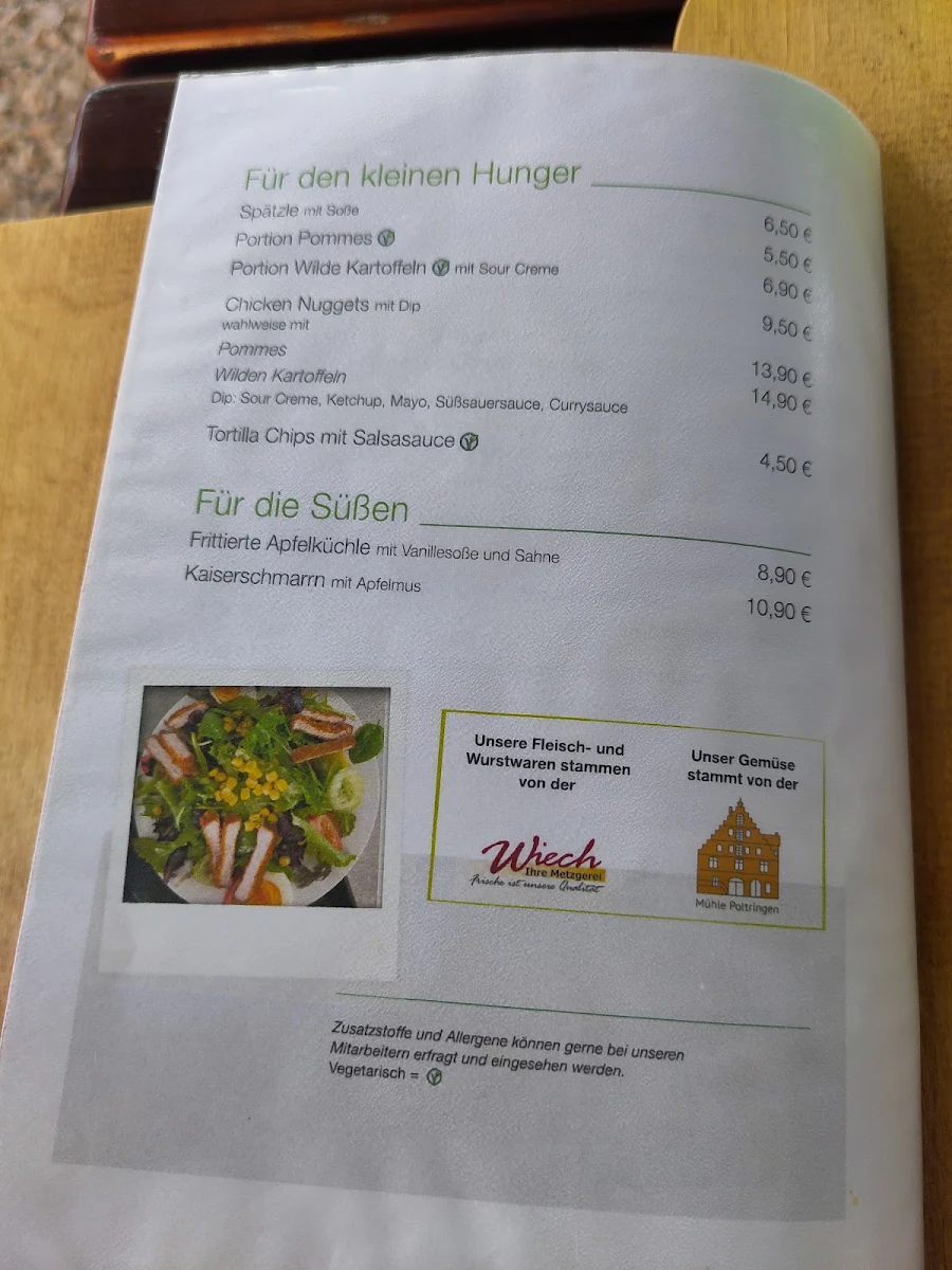 Speisekarte, Haus der Bürgerwache