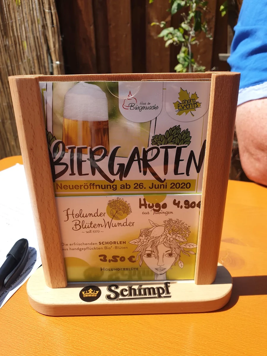 Speisekarte, Haus der Bürgerwache