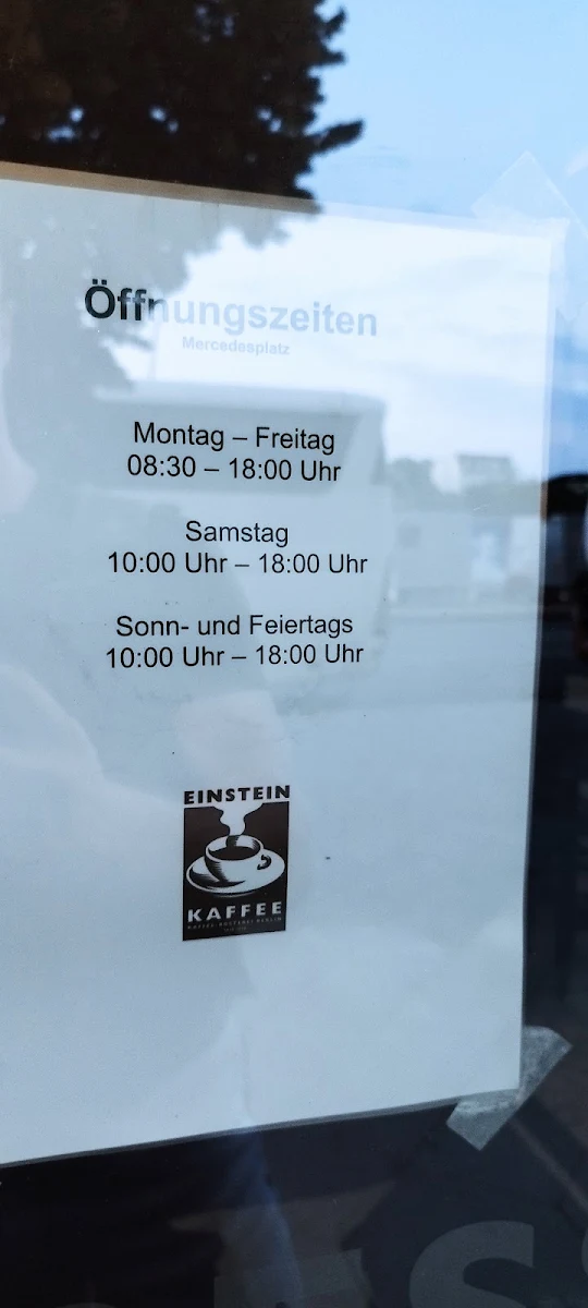 Speisekarte, EINSTEIN KAFFEE an der UBER Arena