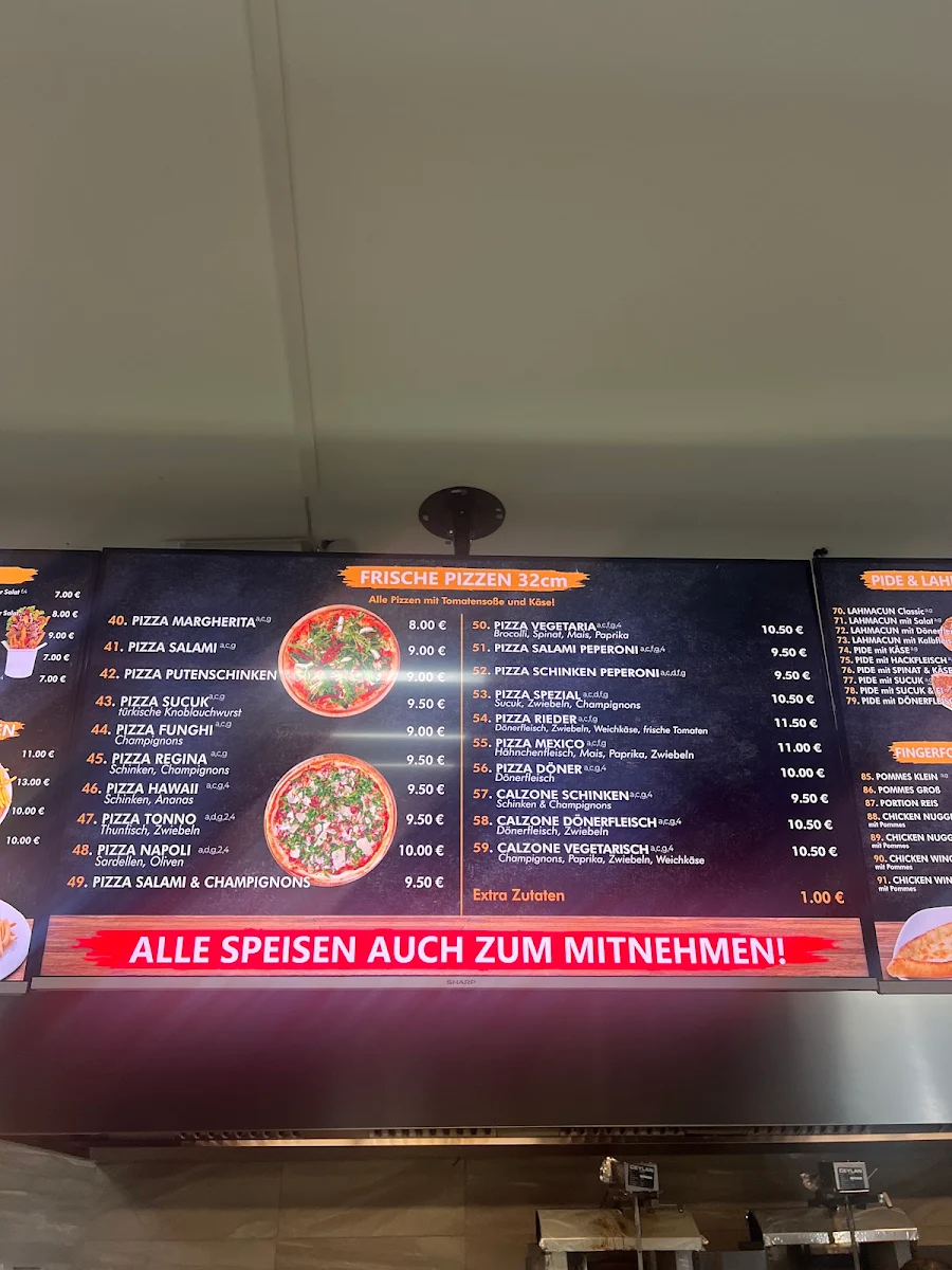 Speisekarte, Rieder Kebaphaus
