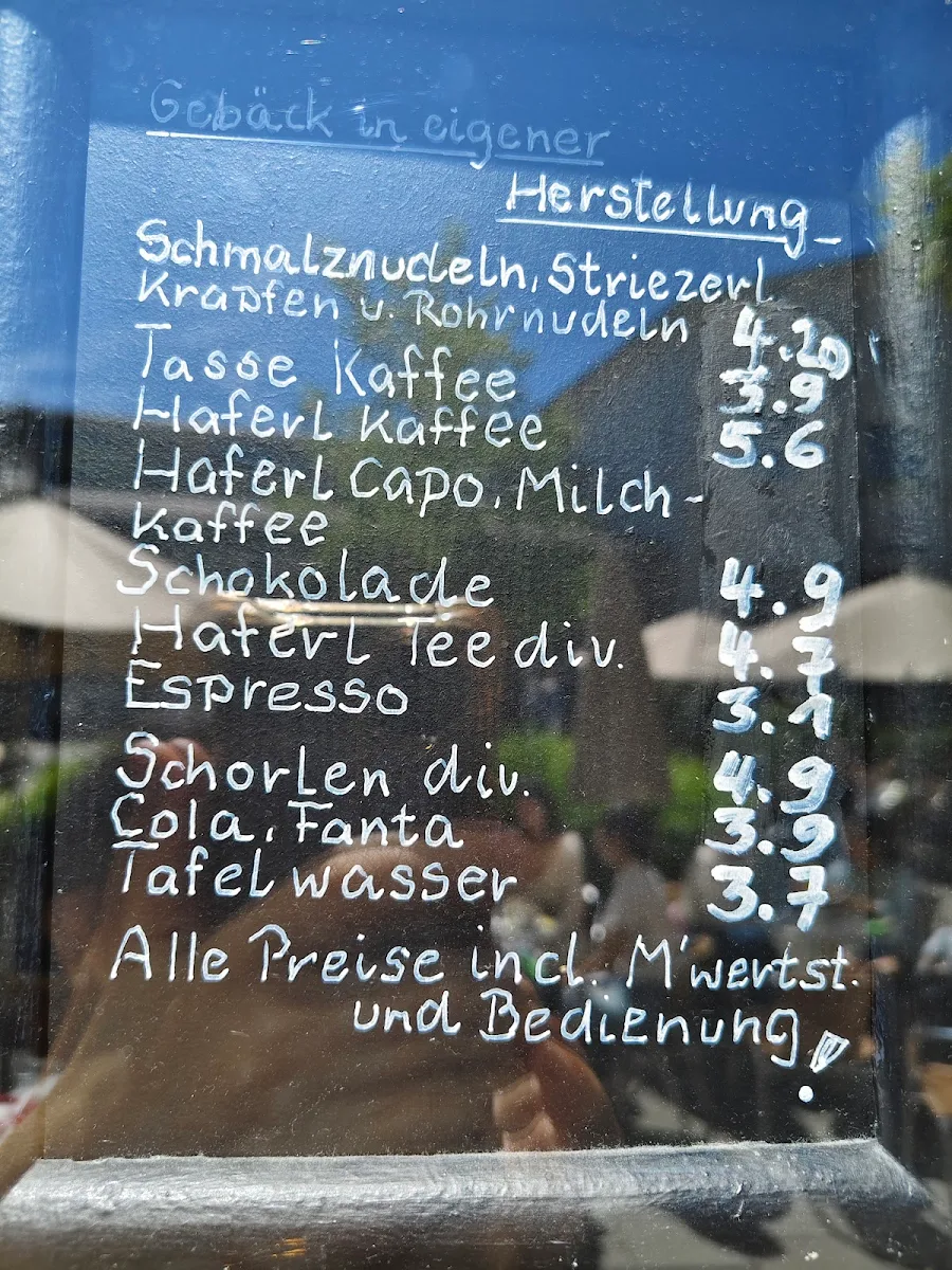 Speisekarte, Schmalznudel - Cafe Frischhut