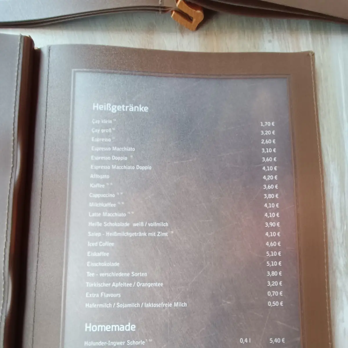 Speisekarte, Liva Cafe Landau