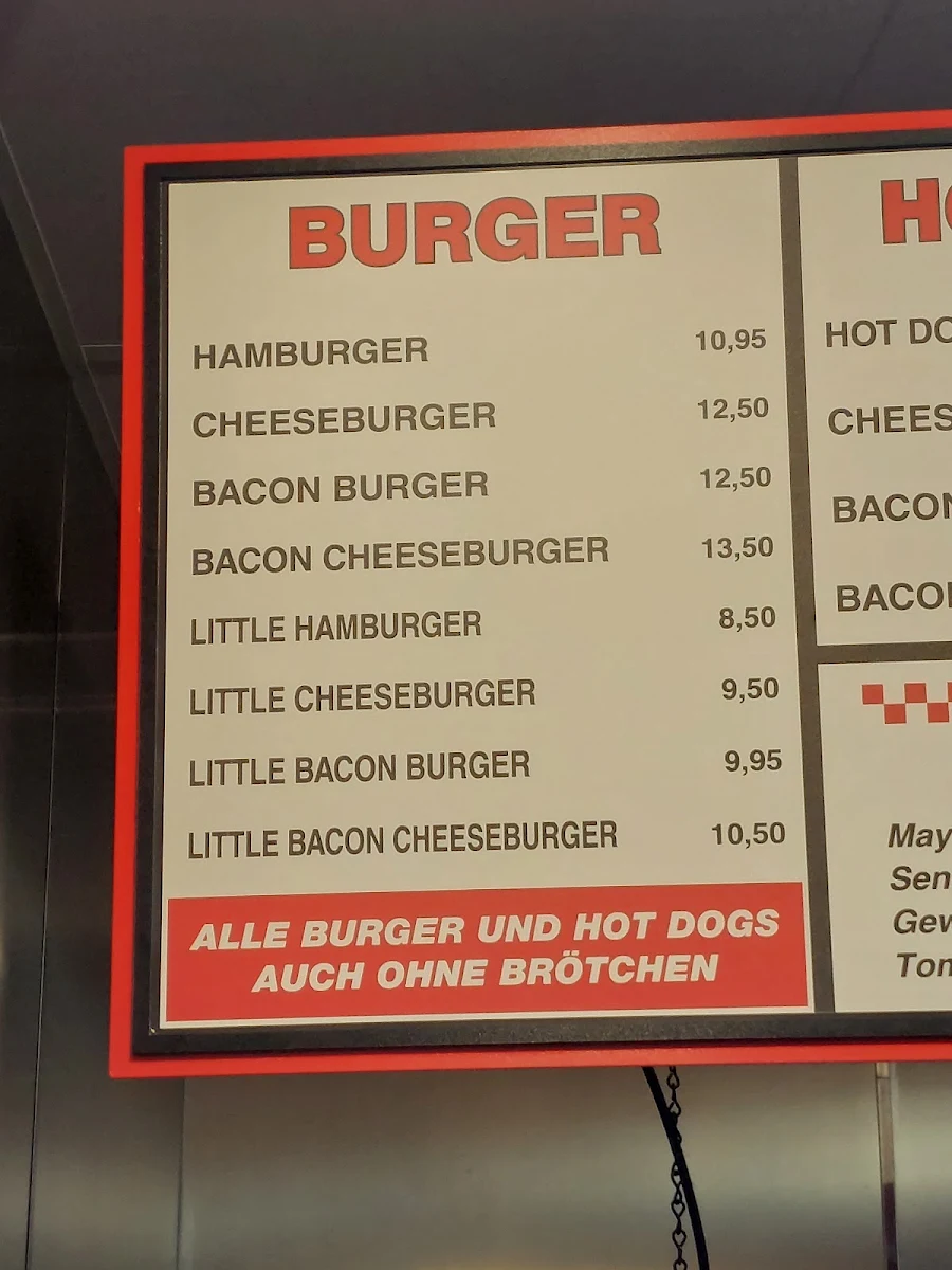 Speisekarte, Five Guys